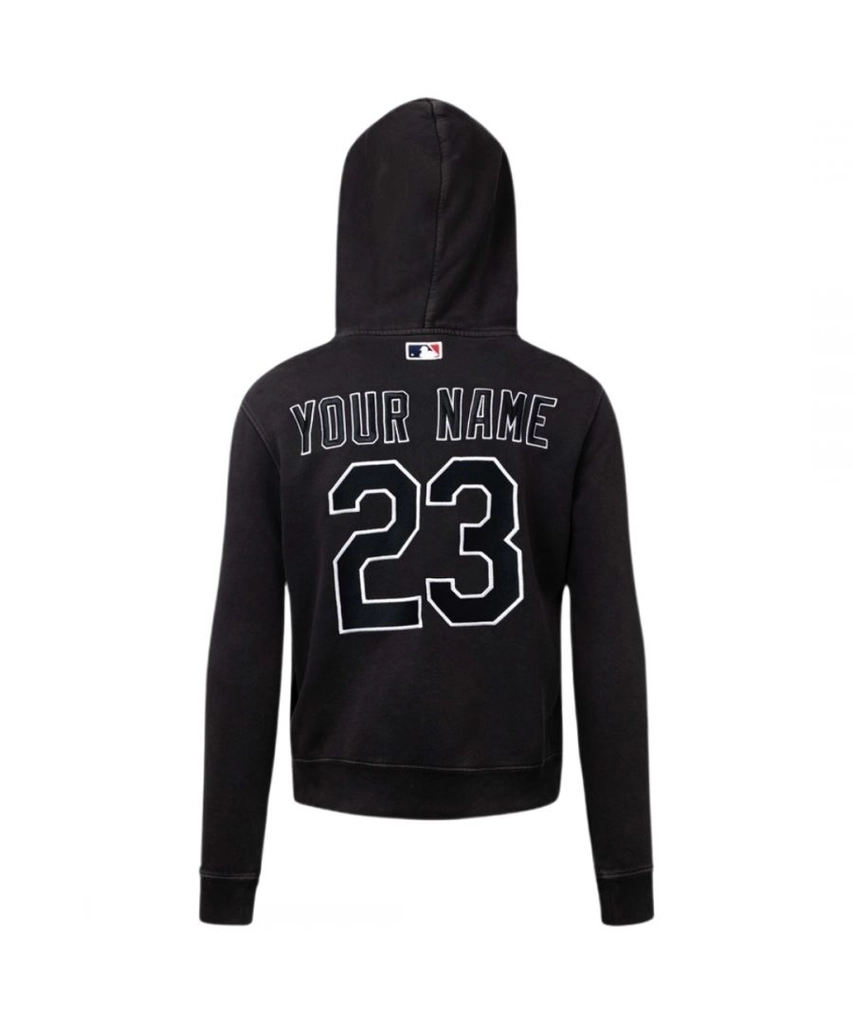 Off White Mens X MLB Chicago White Sox Slim Fit Black Hoodie Cotton - Size Medium